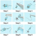 thumbnail image 4 of DIY Ocean Theme Earring Making with Natural Amazonite & Synthetic Turquoise Beads Glass Beads Alloy Pendants and Brass Earring Hooks Turquoise, 4 of 9