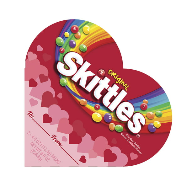 Skittles Original Candy Filled Valentine S Heart 4 Oz 2 Count