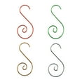 thumbnail image 2 of Tssuoun 1 Set Hanging Hook Simple Party Supplies Unique Swirl Design Hanger Decor Multiple Color Christmas Ornament S-Shaped Home Clasp Green, 2 of 8