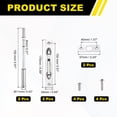 thumbnail image 2 of 2 Pack Extension Flush Bolt with Rod, 6 Inch Stainless Steel Door Flush Bolt Latch Concealed Security Door Lock for Double Doors, Silver, 2 of 6
