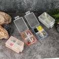 thumbnail image 5 of Pack of 6 Plastic Small Fishing Tackle Box Organizer with 4 Compartments, Clear Mini Fishing Tackle Storage Boxes with Dividers, Transparent Fish Pocket Tackle Storage Box Lure Box, 5 of 9