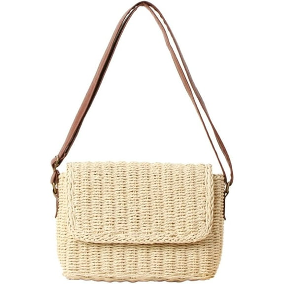 LinYooLi Straw Beach Bag Hobo Bags Women Cute Purse Vintage Shoulder Bag Summer Beach Bag Everything Tote Bag Holiday Travel Bag 2024