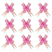 Uxcell 4" Gift Wrap Bows Christmas Pull Bow Baskets Present Wrapping Ribbon Bows Pink 20 Pack
