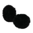 thumbnail image 1 of 2Pcs Bright Color Simple Hair Ties Handmade Faux Rabbit Fur Furry Scrunchies Hair Accessories, 1 of 11