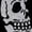 HEATHER GREY, variant on Instant Message - Celestial Moon with Skull Face Oversized Graphic T-Shirt