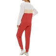 thumbnail image 3 of Fantaslook Womens Color Block Pajamas Crewneck Long Sleeve Lounge Sets Casual Jogger Outfits with Pockets, 3 of 6