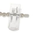 thumbnail image 3 of Ropa de metal con de perlas de 30 cm Pantalones Percha Pantalones Estante de vestido con clip para ropa de boda Decoración de la tienda Blanco Soledad Percha de ropa con cuentas de perlas, 3 of 10