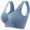 Light Blue, variant on Rexolia Womens Plus Size Sports Bra Seamless Racerback Yoga Running Fitness Tank Top Wireless Support Crop Activewear Black L