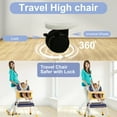 thumbnail image 5 of 4-in-1 Folding Baby High Chair with Wheels & Tray, Adjustable Booster Seat Convertible High Chairs for Babies Toddlers 6 Months to 5 Years, 5 of 14