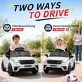 thumbnail image 6 of UBesGoo Licensed Land Rover Ride On Car, 12V Electric Car for Kids, Toddler Car Toy with Remote Control, LED Lights & Bluetooth, Ages 2-5, White, 6 of 10