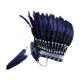 thumbnail image 4 of Tocado de plumas indio para festivales, juegos de rol, disfraces, accesorios para fotos, cómodo azul, 4 of 9