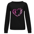 thumbnail image 4 of Tarmeek Breast Cancer Shirts Tops for Women/Long Sleeve Shirts/Crewneck Shirt/Sweatshirt/Hoodie with Blessed Breast Cancer Pink Ribbon/Breast Cancer Awareness Breast Cancer Survivor Gifts for Women, 4 of 4