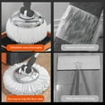 thumbnail image 5 of Lotpreco Spin Mop And Bucket Set with 6 Replacement Refills Rotary Mop Set (White), 5 of 9