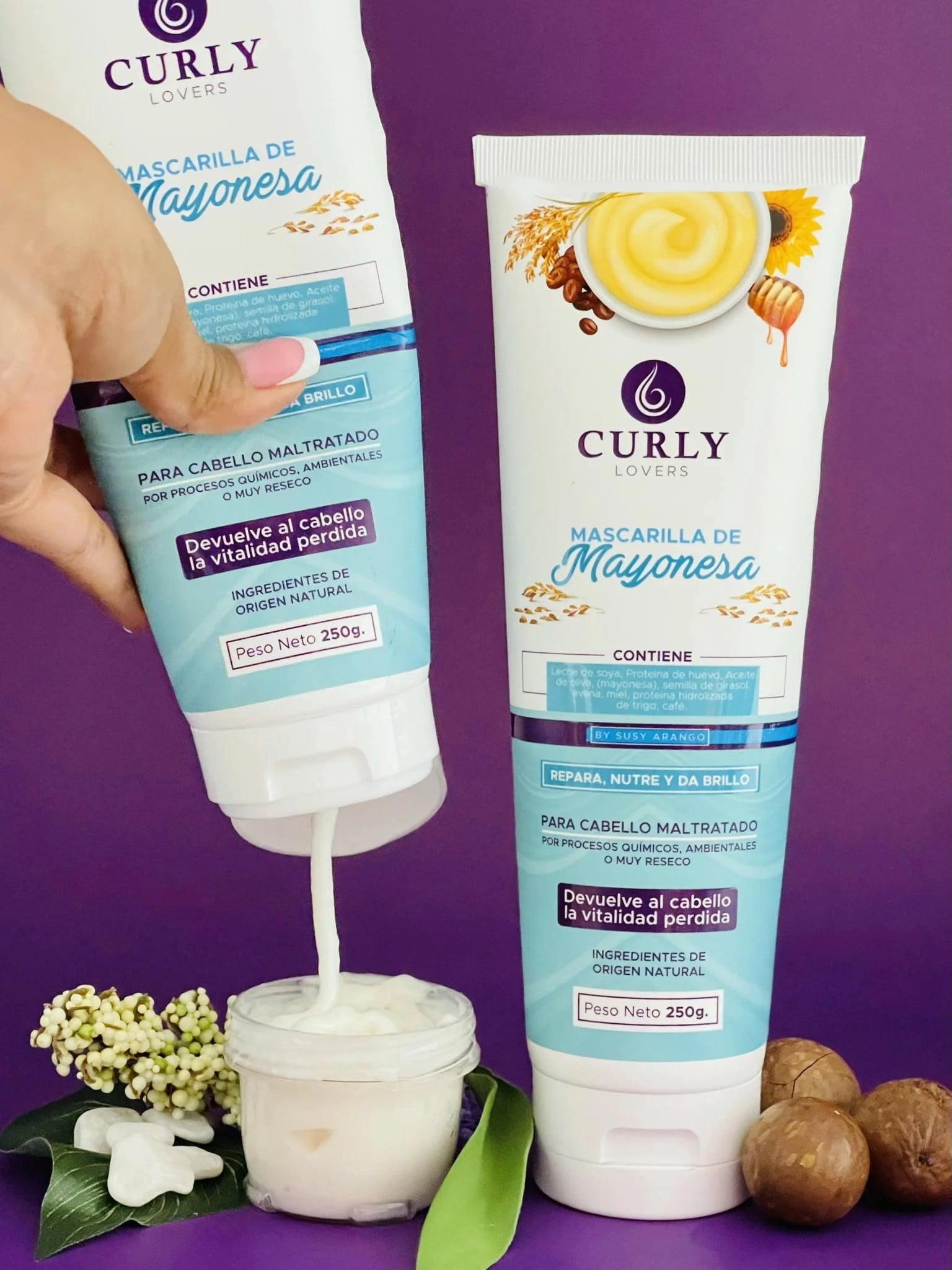 Curly Lovers Mayonnaise Mask 0.6oz -Mascarilla de Mayonesa