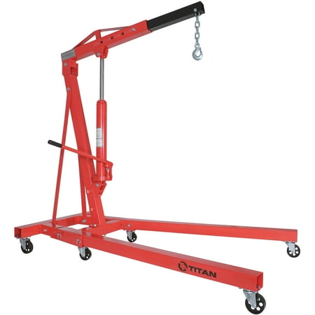 - Titan Attachments 2 Ton Steel Shop Crane Adjustable Height Cherry Picker Lift