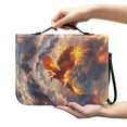 thumbnail image 2 of Kuiaobaty Eagle Fire Cloud Print Faux Leather Bible Cover for Men Women, Large Capacity Bible Book Cover Church Bag Carrying Case with Detachable Wrist Strap and Handle, Size XL, 2 of 7