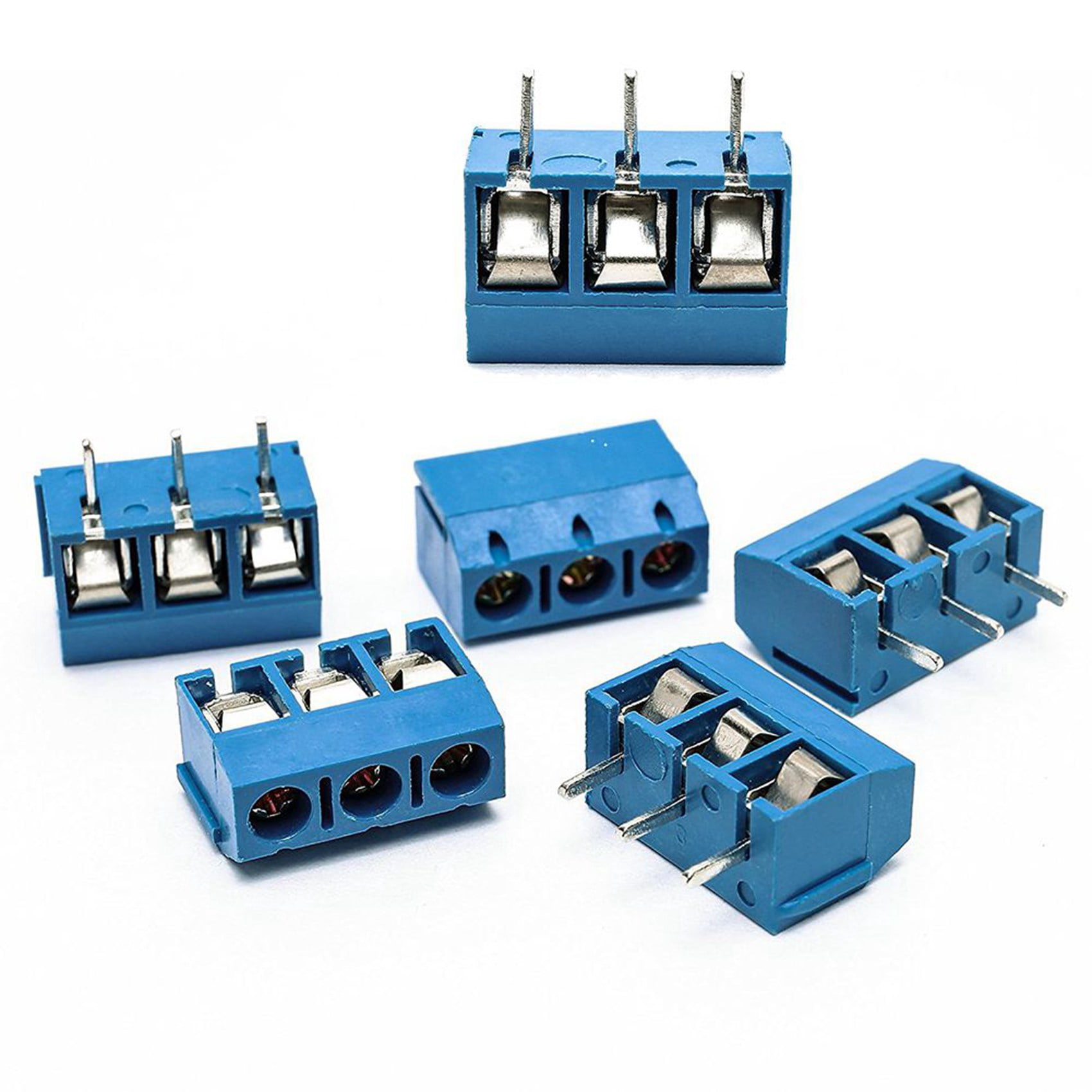 200PCS Blue ABS KF301-3P 5.08mm 3 Pin Connect Terminal Screw Terminal Connector