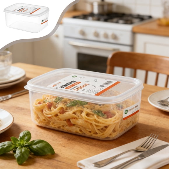 Recipientes de plástico transparente para almacenar alimentos en la cocina: recipientes herméticos y apilables para aperitivos, cereales, alimentos secos y para organizar la despensa.