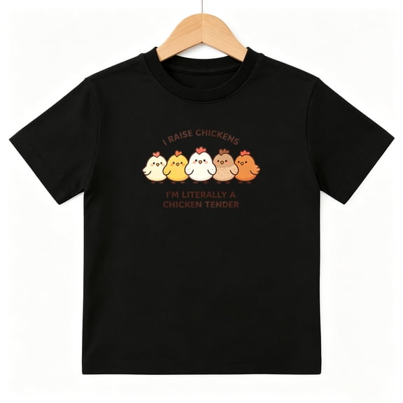 I Raise Chickens Tender Boys Graphic Tees Funny Kids T-Shirt 100% Cotton Short Sleeve Tops Ages 4-13Y