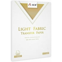 A-SUB Iron-On Heat Transfer Paper for White and Light Fabric 8.5x11 inches T Shirt Transfer Paper for Inkjet Printer Wash Durable, Long Lasting Transfer, No Cracking 20 Sheets