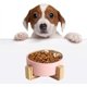 thumbnail image 3 of Ceramic Round Dog Cat Bowl - Durable Ceramic Food Water Elevated Dish For Pet,with Wood Stand, 3 of 5