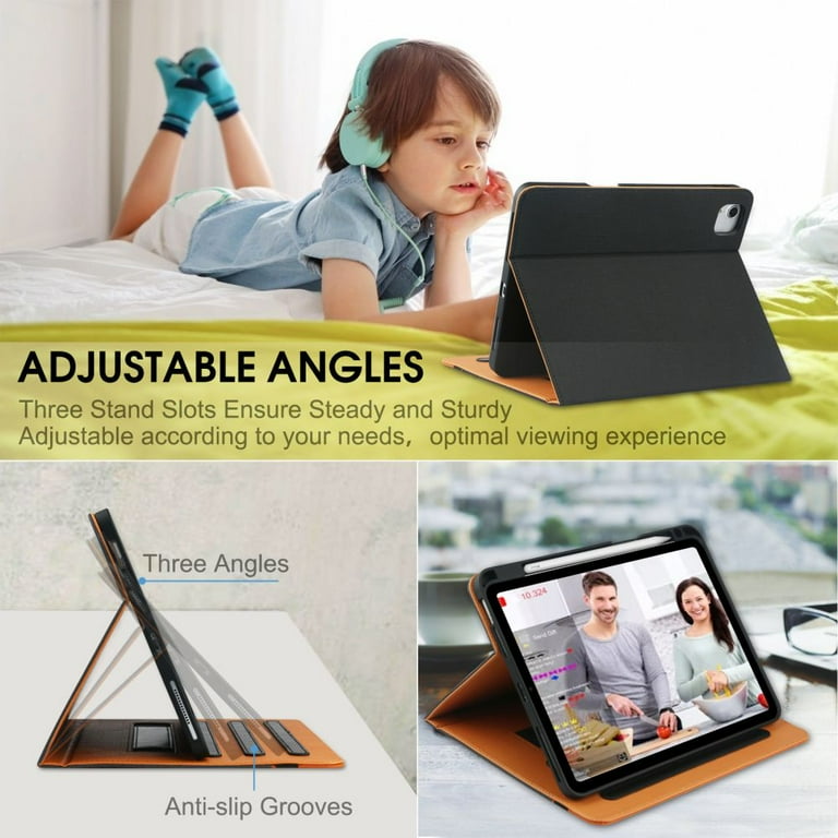 iPad Pro 12.9 Case (2022-2018), 6th-3rd Gen, Pencil Holder, Folio