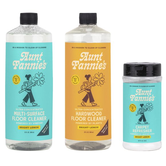Aunt Fannie's Floor Bundle: Hardwood Floor Cleaner, Multi-Surface Vinegar Cleaner, and Carpet Refresher