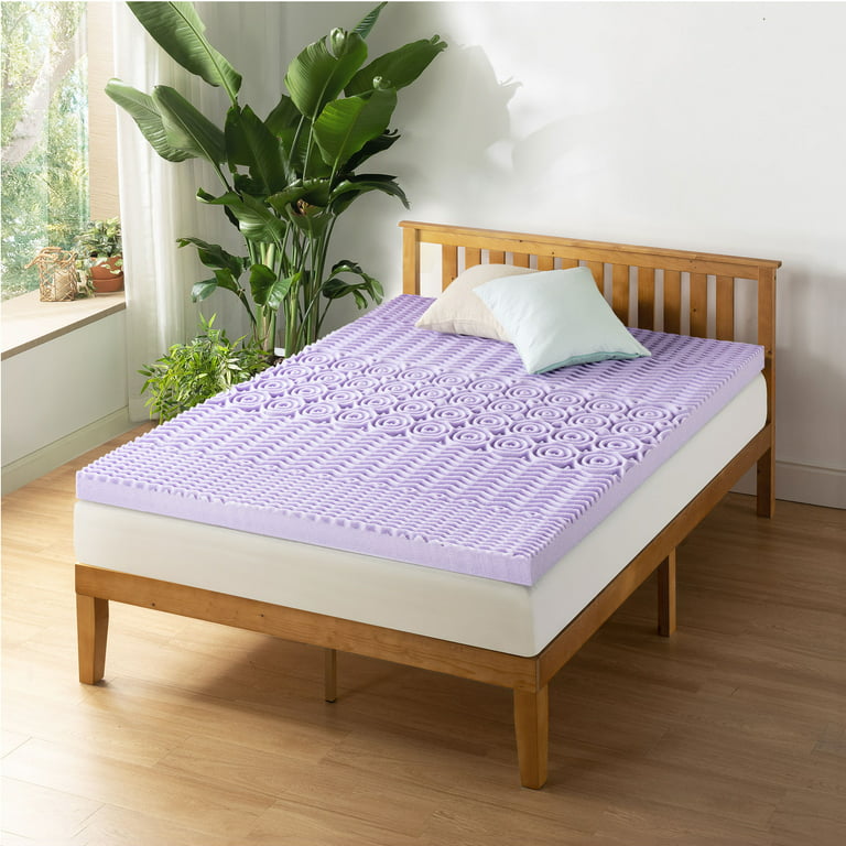 Deco Gear 3-Inch Memory Foam Mattress Topper with Lavender Infused Scent &  Reviews