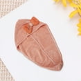 thumbnail image 5 of Unique Bargains 1 Pc Women Soft Bow-knot Hair Drying Towel for Bathroom Pink Coral Fleece, 5 of 5