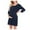 Navy, variant on Diufon Women's Maternity Dresses 3/4 Sleeve Casual Round Neck Soft Comfy Home Button Dress for Daily Wearing