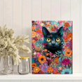 thumbnail image 2 of Cute Black Cat Abstract Art Canvas Print, Wall Decor for Living Room Bedroom Office Hallway Apartment, 2 of 8