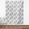 thumbnail image 4 of Floral Sofa Upholstery Fabric by the Yard, Detailed Daffodil Narcissus Sketch Greyscale Tones Botanical Illustration, Decorative Fabric for DIY and Home Accents, Dimgray and Grey by Ambesonne, 4 of 5