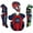 Navy/Scarlet, variant on All-Star Sports Axis Pro System 7 Age 16 and Up Protective Catcher Set, Navy