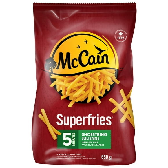 Frites à coupe julienne Superfriesᴹᴰ 5 minutes McCain 650g