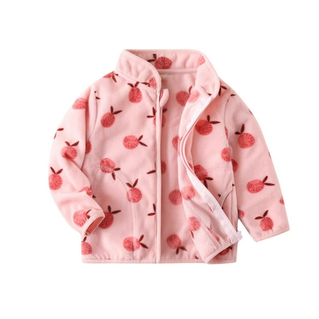 Children's Teddy Fleece Top Zipper Jacket with Flannel Double-Sided Fleece Top Jacket
