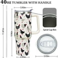 thumbnail image 3 of Chicken Tumbler 40oz With Handle Lid and Straw -Gifts for Chicken Lovers-Chicken Gifts for Women-Funny Chicken Stainless Steel Insulated Tumblers Travel Mug Coffee Cup, 3 of 6