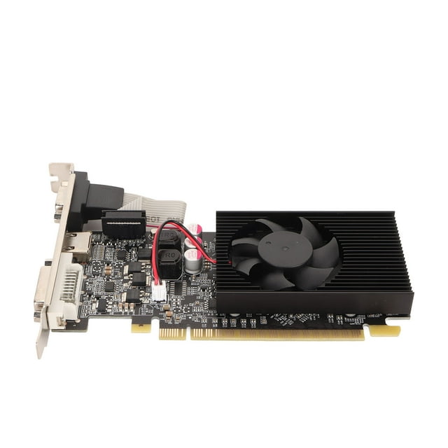 Tarjeta gráfica GT610 de 2 GB independiente de 64 bits con puerto VGA, DVI, PCI Express X16 1.1 para juegos en computadora de escritorio