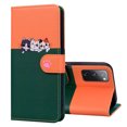 thumbnail image 6 of Cute Cartoon Wallet Phone Case for Samsung Galaxy S20 FE, with Card Holder Soft PU Leather Kickstand Cover for Men and Women Magnetic Shockproof Protective with Lanyard, Darkgreen, 6 of 9