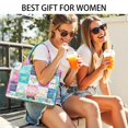 thumbnail image 5 of Large Capacity Tote Bag,Pioneer Flower Floral Print Pattern Handbag Fashion Luxury Tote Bag,15.7"x13"x 5.1" Inches,Laptop Compatible, 5 of 6