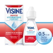 Visine Red Eye Hydrating Comfort Drops Work Fast for Redness or Dry Eyes, 0.5 fl oz