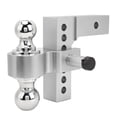 thumbnail image 1 of Adjustable Trailer Hitch Kit Heavy Duty Stainless Steel 6 Inch Drop Rise 12500LBS Capacity for 2 Receiver Tow Trucks Trailers RVs Boats, 1 of 7