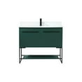 thumbnail image 3 of 40 inch single bathroom vanity in green with backsplash, 3 of 8