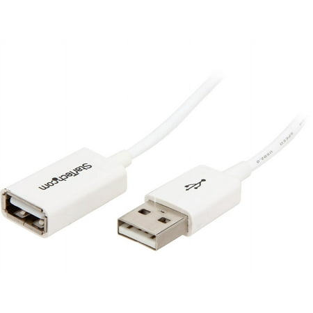 UPC: 0065030851220 | StarTech USBEXTPAA2MW 6.56 ft White USB 2.0 Extension Cable A to A M-F