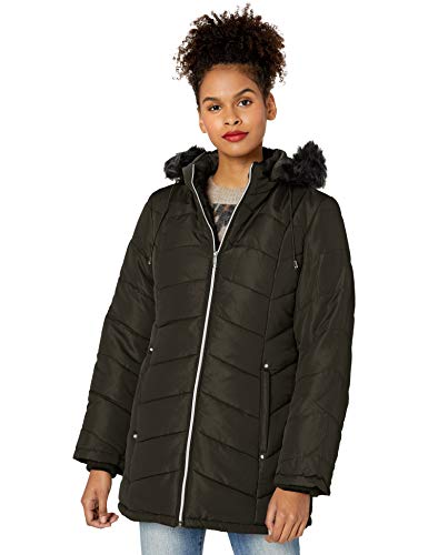 INTL d.e.t.a.i.l.s Womens Plus Size Zip Front Hooded Winter Coat Jacket