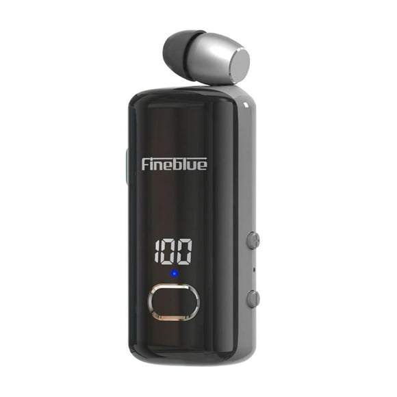 Auriculares inalámbricos/auriculares con clip/retráctiles con micrófono emparejamiento automático/auriculares de negocios de un solo auricular para Gris CUTICAT Auriculares con clip