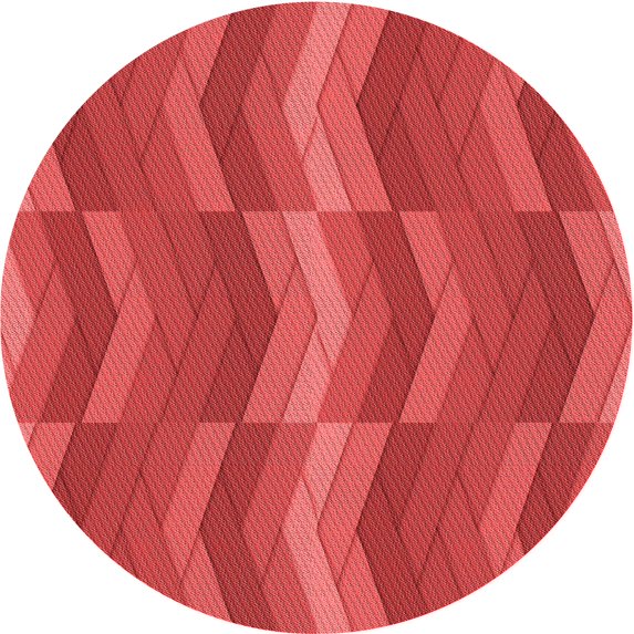 Ahgly Company Machine Washable Indoor Round Transitional Red Area Rugs, 6' Round