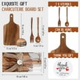 thumbnail image 2 of 10 Set Acacia Wood Cutting Boards Gift Bulk Bridal Baby Shower Prizes Wooden Cheese Charcuterie Board Set Spoons Forks Thank You Tags with Box for Guests Gift Wedding Christmas, 2 of 6