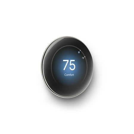 Google - Nest Learning Thermostat (4th gen) with Nest Temperature Sensor (2nd gen) - Polished Silver