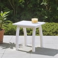 thumbnail image 2 of Tcbosik Rectangle Outdoor Side Table, Wooden End Table for Balcony, Lawn, Porch, Garden, Backyard, White, 2 of 8