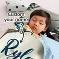 thumbnail image 2 of KAINSY Personalized Name Toddler Nap Mat with Blanket and Pillow Case, Custom Animal WorldTheme Kids Sleeping Bag for Boys & Girls, Soft and Cozy for Preschool, 2 of 8